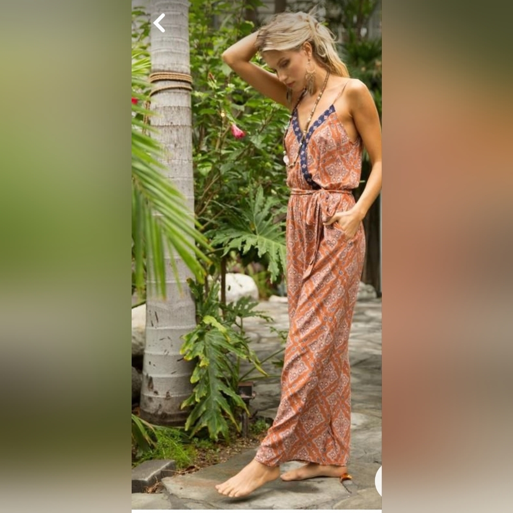 Hem & Thread Mosaic Printed Jumpsuit